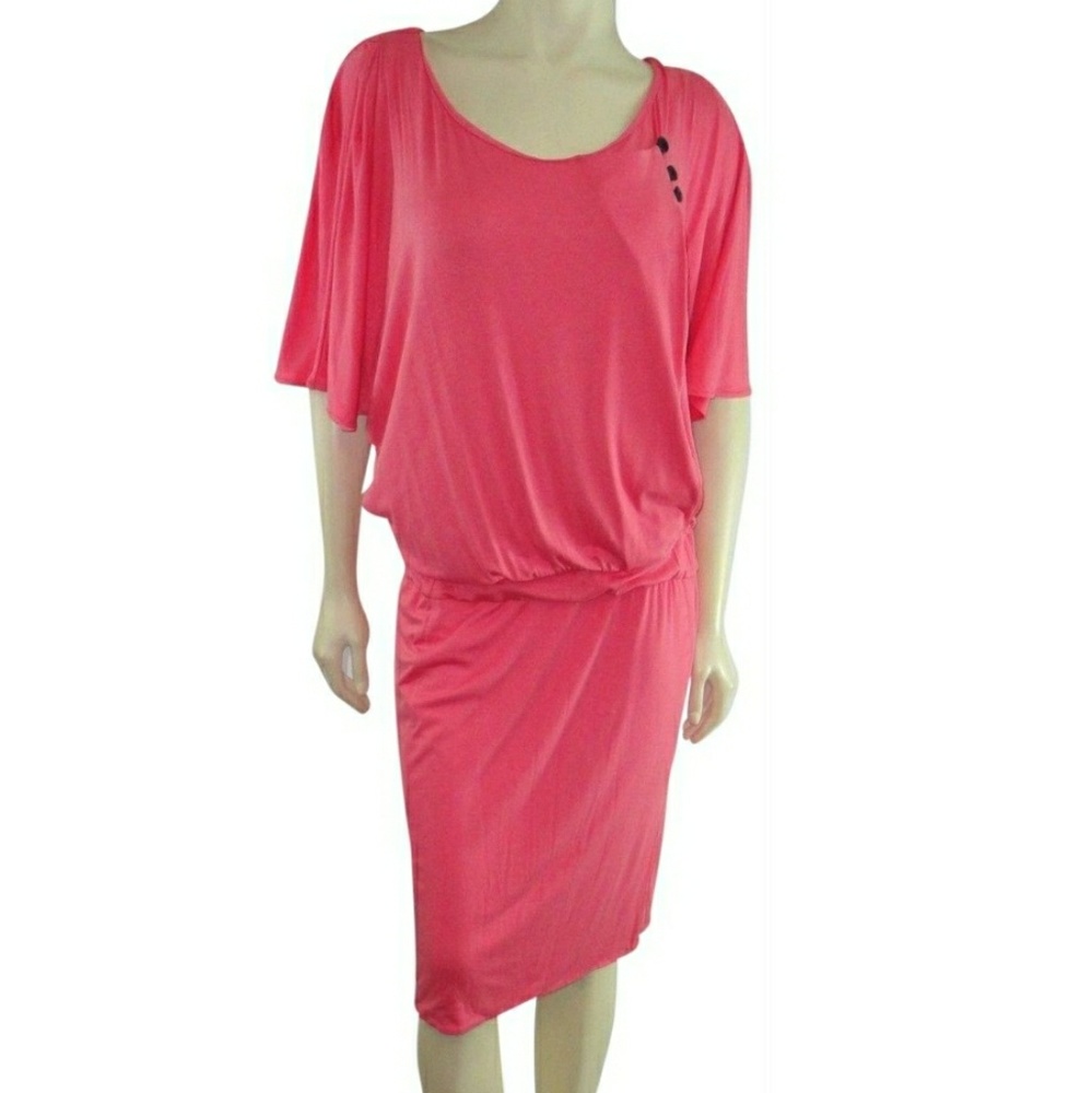 Fluxus Drop Waist Sun Dress Jersey Knit New